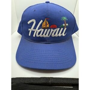 Vintage Hawaii Embroidered Snapback Hat Nissin Cap Made Philippines‎ 90s